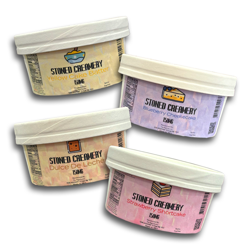 Stoned Creamery 150mg Ice-Cream - The High Society Co